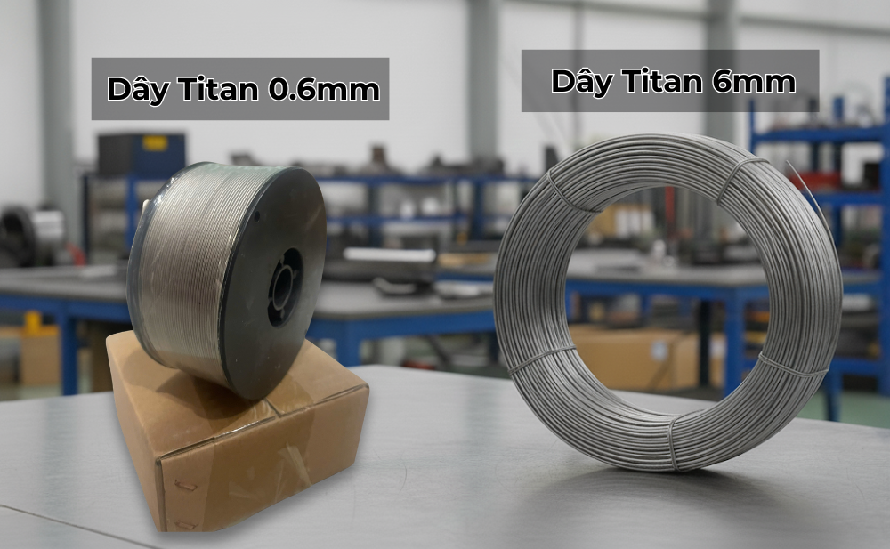 Dây Titan Gr2 TA2 kích thước 0.6mm và 6mm