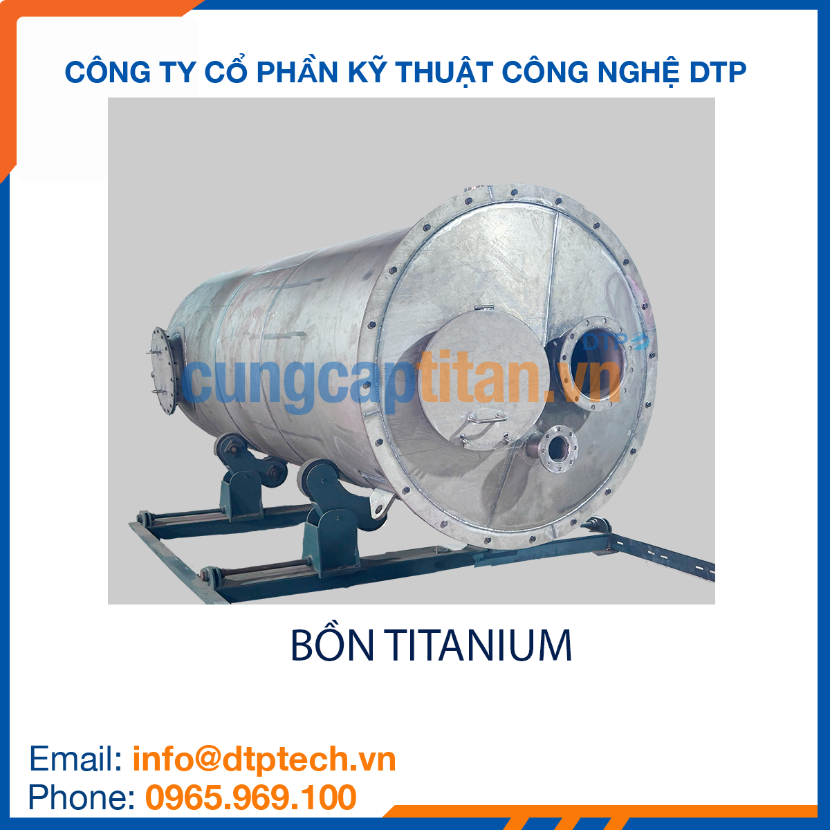 Bồn chứa titanium chịu nhiệt, chống ăn mòn, phù hợp ngành xử lý nước và xi mạ