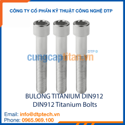 Bulong titanium DIN 912 lục giác chìm, chống ăn mòn, độ bền cao trong môi trường hóa chất