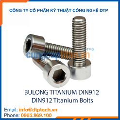 Bulong titanium DIN 912 lục giác chìm, chống ăn mòn, độ bền cao trong môi trường hóa chất