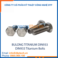Bu lông titanium DIN 933 ren suốt, chống ăn mòn, độ bền cao trong môi trường hóa chất