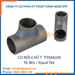 Co nối T đều titanium chống ăn mòn, kết nối đường ống công nghiệp trong môi trường hóa chất