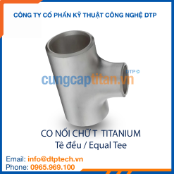 Co nối T đều titanium chống ăn mòn, kết nối đường ống công nghiệp trong môi trường hóa chất