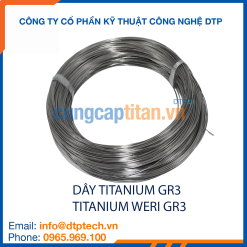 Dây titanium Gr3 độ bền cao, chống ăn mòn, sử dụng trong môi trường hóa chất và công nghiệp