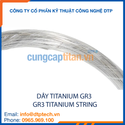 Dây titanium Gr3 độ bền cao, chống ăn mòn, sử dụng trong môi trường hóa chất và công nghiệp