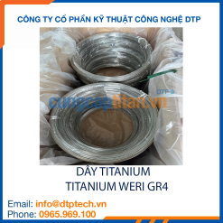Dây titanium Gr4 độ bền cao, chịu lực tốt, chống ăn mòn trong môi trường hóa chất