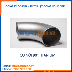 Co nối titanium 90 độ chống ăn mòn, dùng trong hệ thống đường ống hóa chất