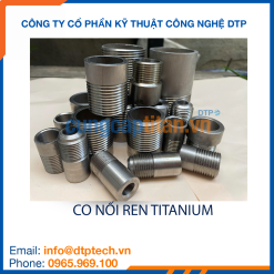 Co nối ren titan chống ăn mòn, kết nối đường ống bằng ren trong môi trường hóa chất