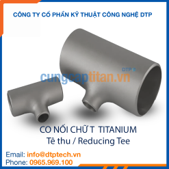 Co nối T thu titanium chống ăn mòn, kết nối đường ống giảm nhánh trong môi trường hóa chất
