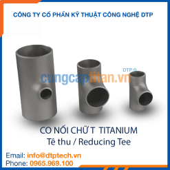 Co nối T thu titanium chống ăn mòn, kết nối đường ống giảm nhánh trong môi trường hóa chất