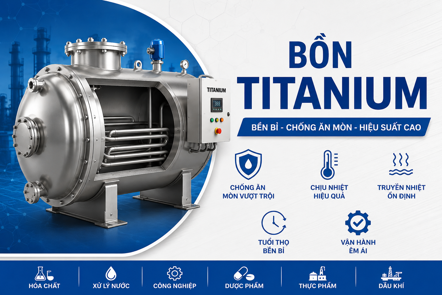 Bồn Gia Nhiệt Titanium